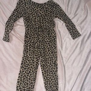 Cheetah print long sleeve one piece . 3T old navy little girls .